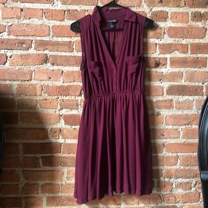 Maroon forever 21 dress